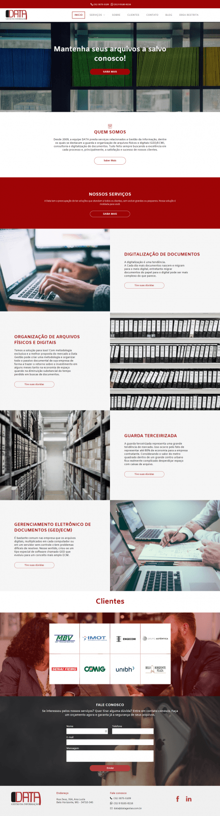 Projeto Data Gestão da Informação