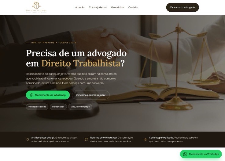 Site da Michael Teixeira Advocacia